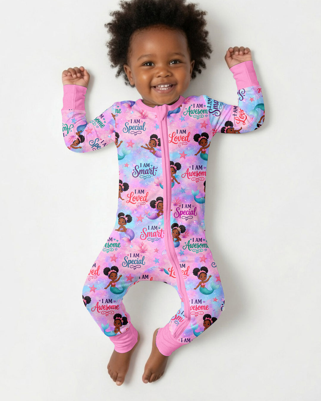 Black Mermaid I Am Strong Bamboo Convertible Zippy