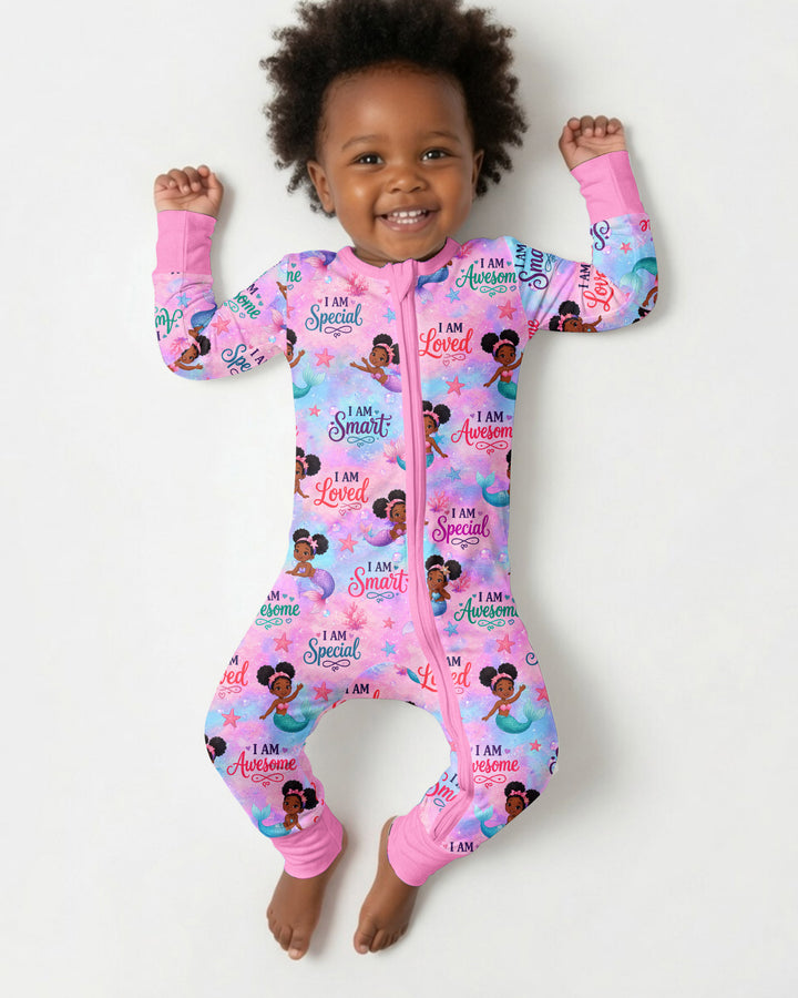 Black Mermaid I Am Strong Bamboo Convertible Zippy