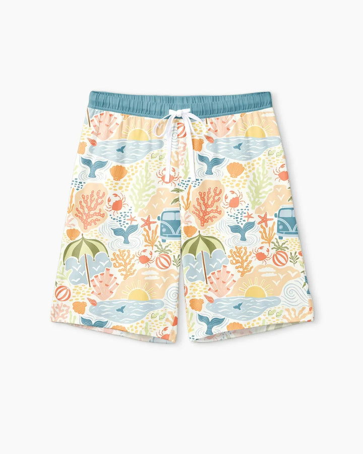Beachy Boho Bamboo Men Short Sleeve Short Pajama Set