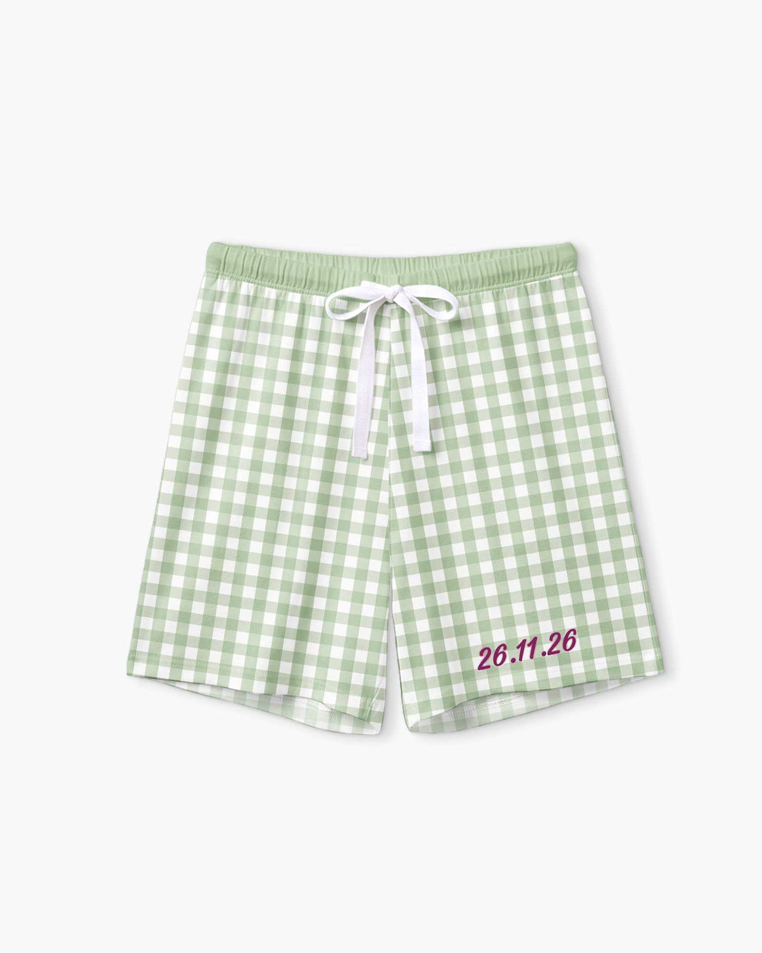 Embroidered Seersucker Bamboo Women Short Sleeve Short Pajama Set