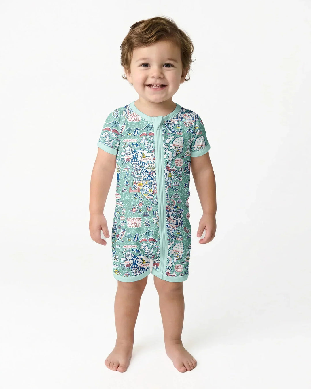 Hello World Wonders Bamboo Shorty Zippy