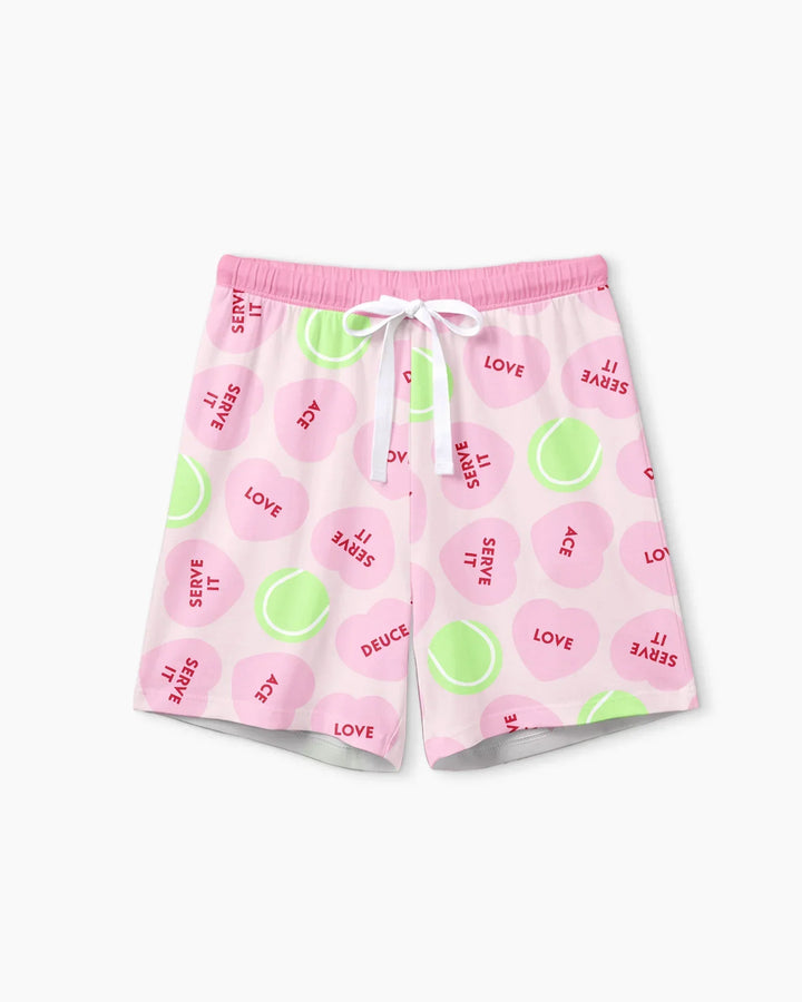 Tennis with Love Bamboo Women Short Sleeve Short Pajama Set