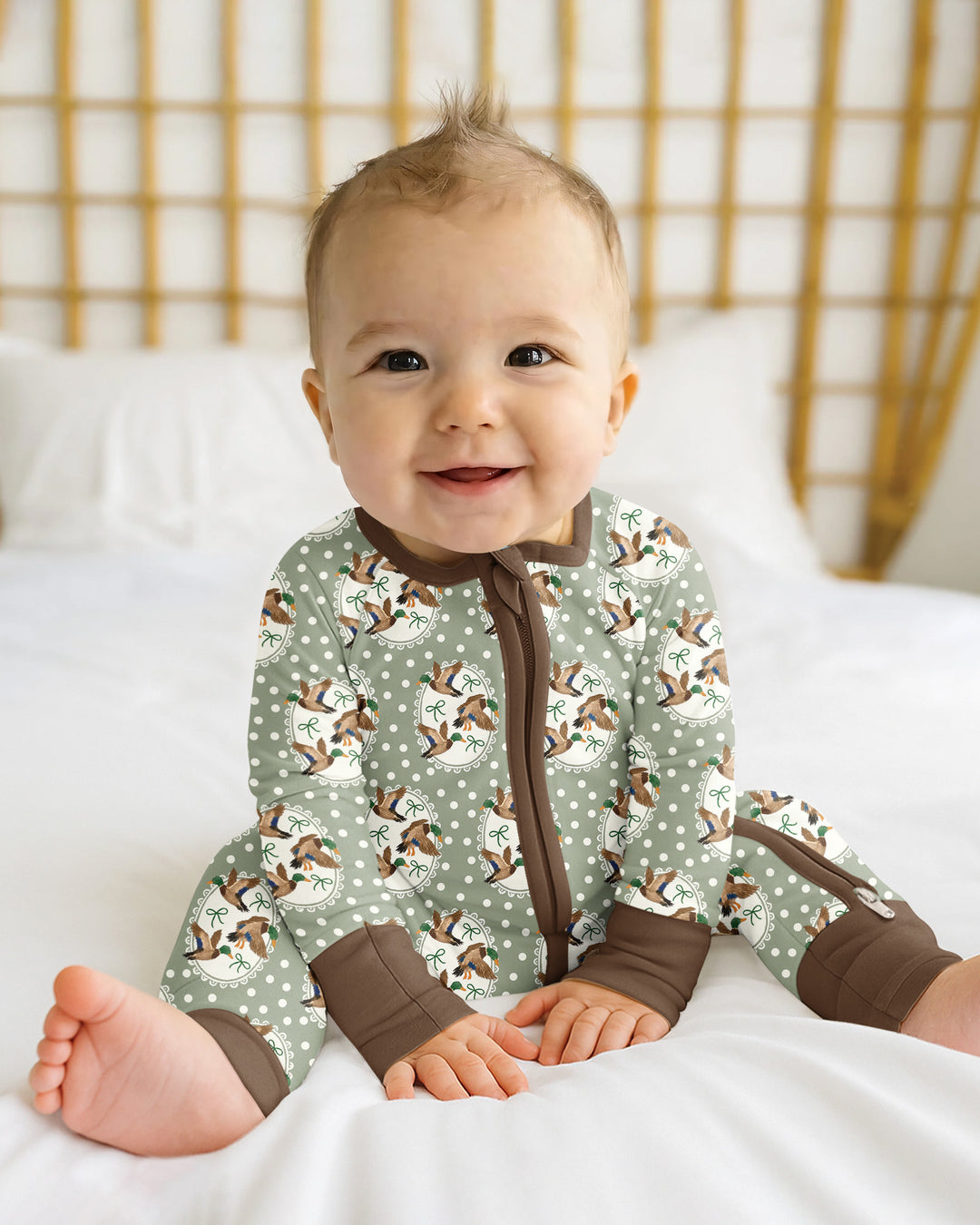 Dapper Ducks & Bows Bamboo Convertible Zippy