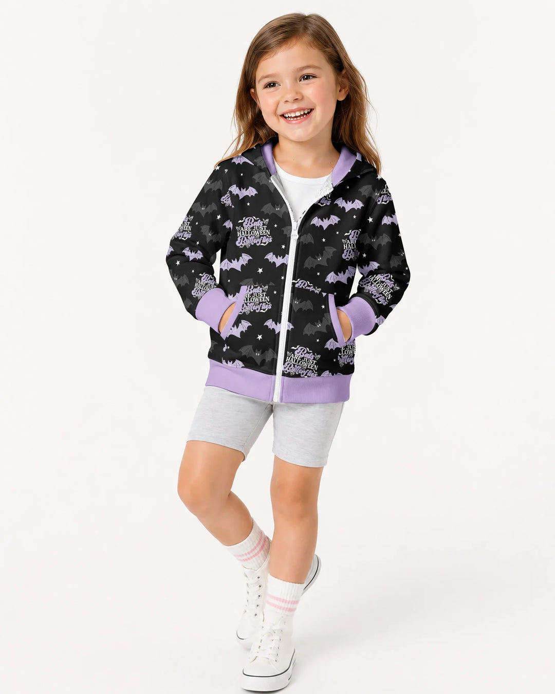 Halloween Butterflies Bamboo Zip Hoodie