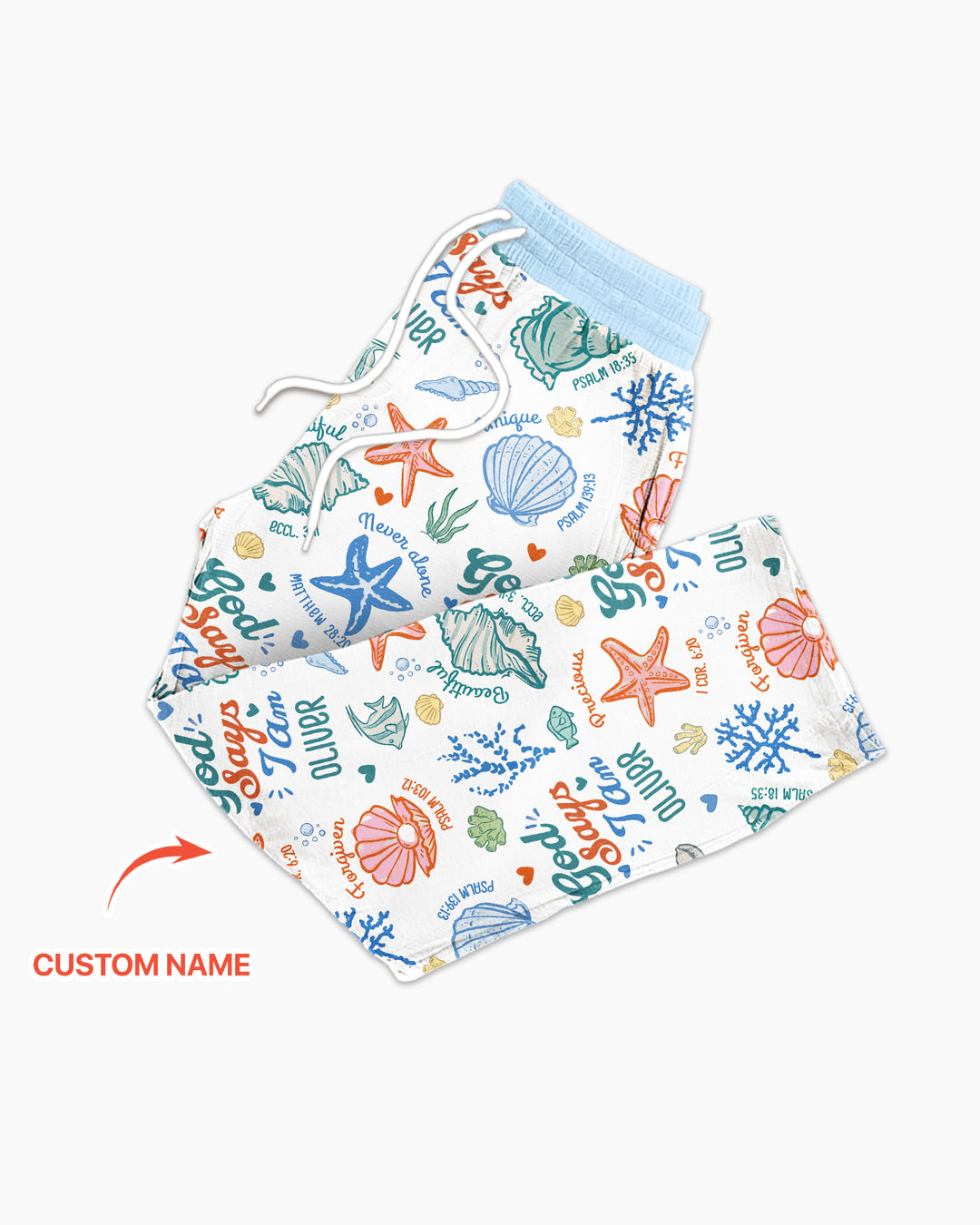 Coastal God Says I Am Custom Name Bamboo Men's Pajama Set