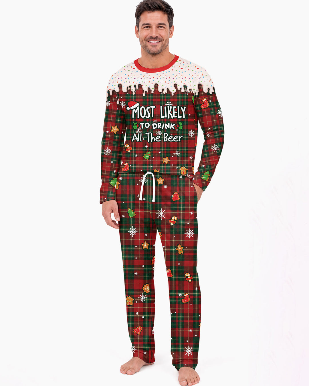 Funny Christmas Family Matching Bamboo Men's Pajama Set