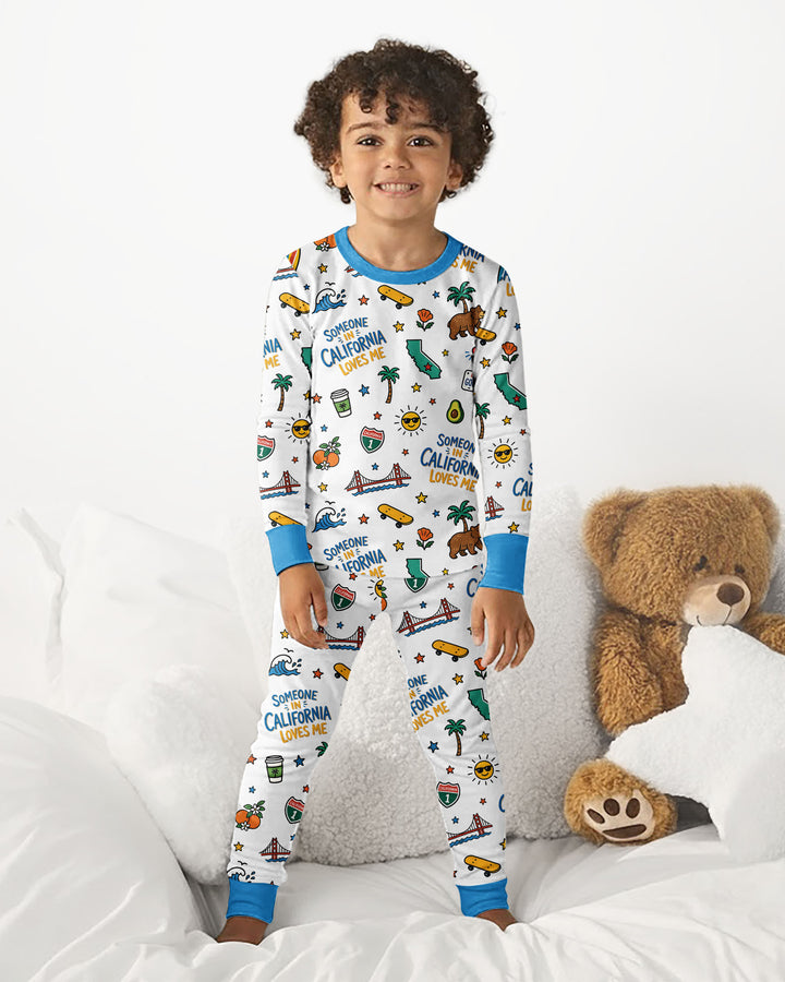 Someone in California Loves Me Bamboo Two Piece Long Sleeve Pajama Set (P)