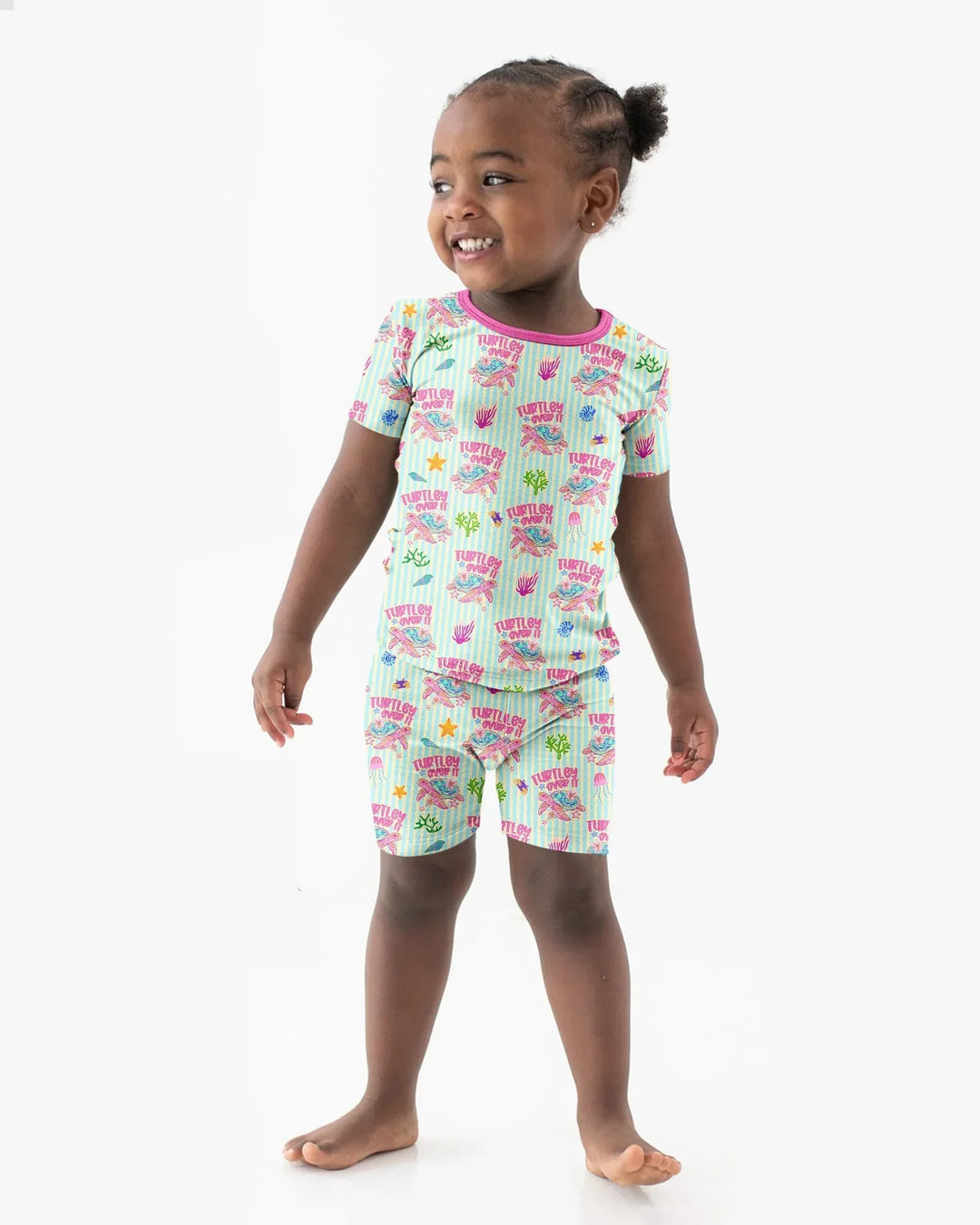 Conjunto de Pijama de Dos Piezas de Bambú con Mangas Cortas y Pantalones Cortos