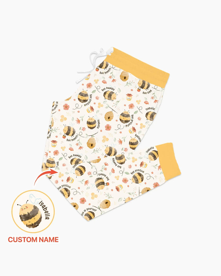 Bee Kind Custom Name Bamboo Women Pajama Set