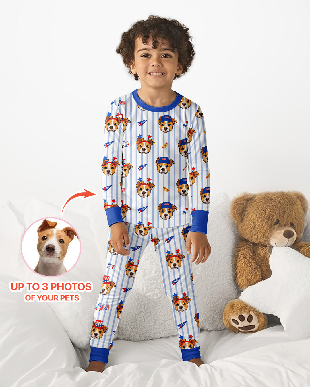 Conjunto de pijama de dos piezas de bambú con mangas largas, plantilla PERSONALIZADA