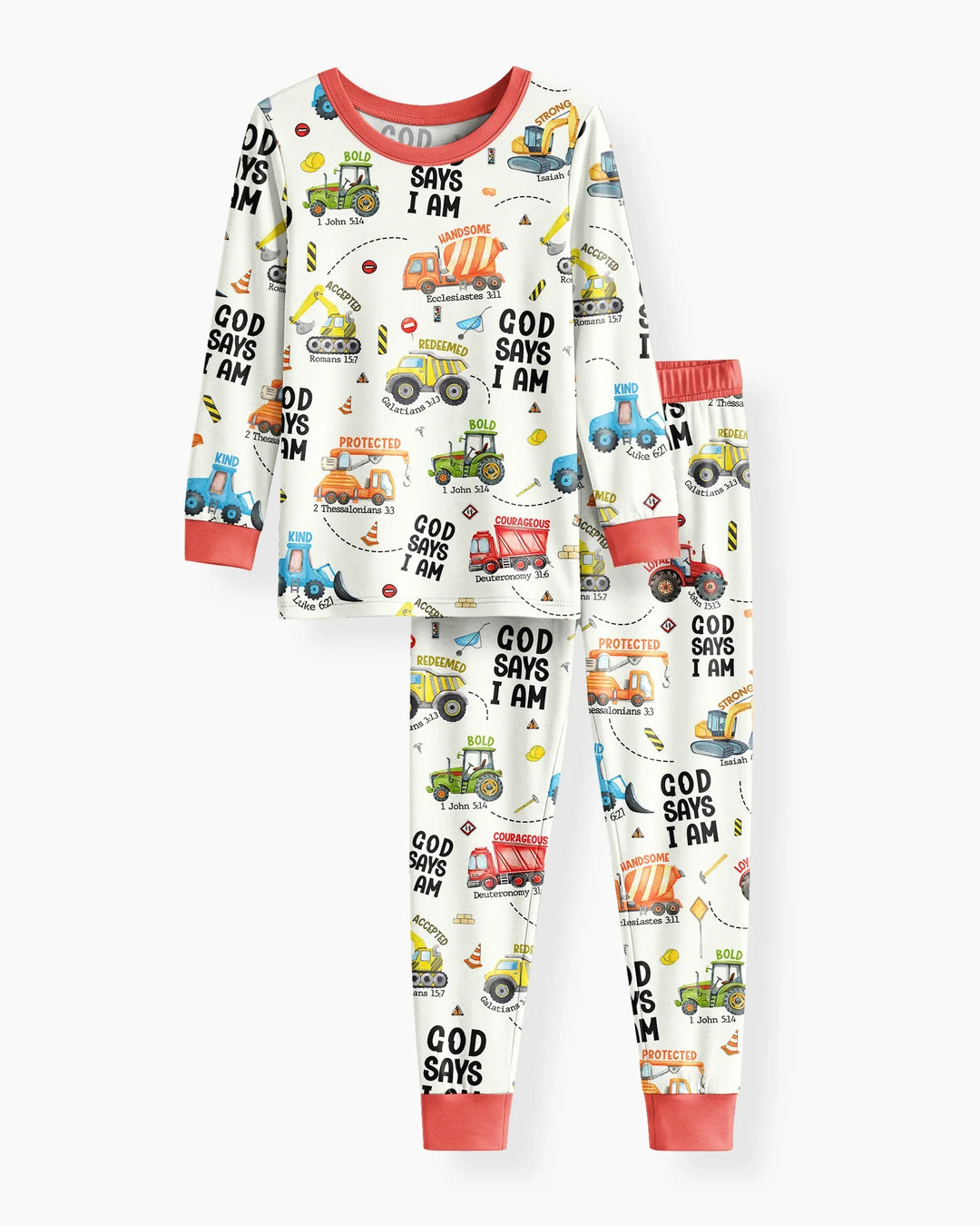 God Says I Am Boy Bamboo Two Piece Long Sleeve Pajama Set