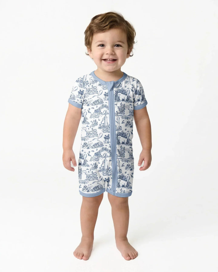 Toile Cats Bamboo Shorty Zippy