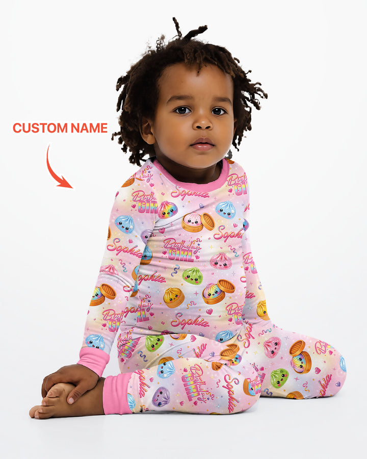Conjunto de pijama de dos piezas de bambú con mangas largas, plantilla PERSONALIZADA