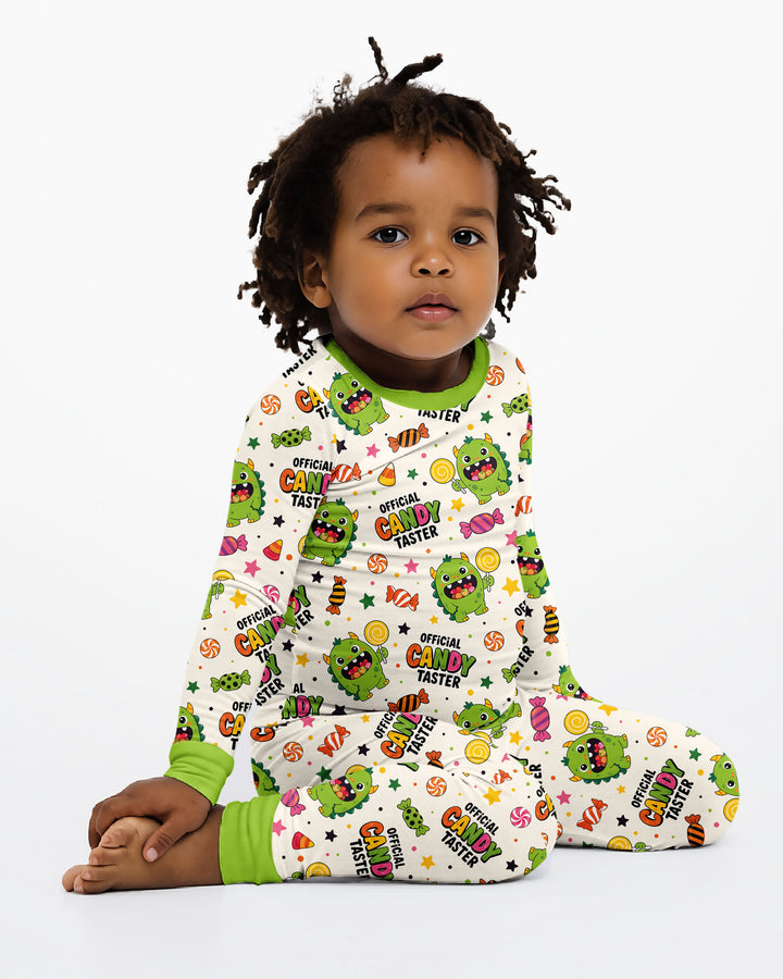 Halloween Official Candy Tester Bamboo Two Piece Long Sleeve Pajama Set