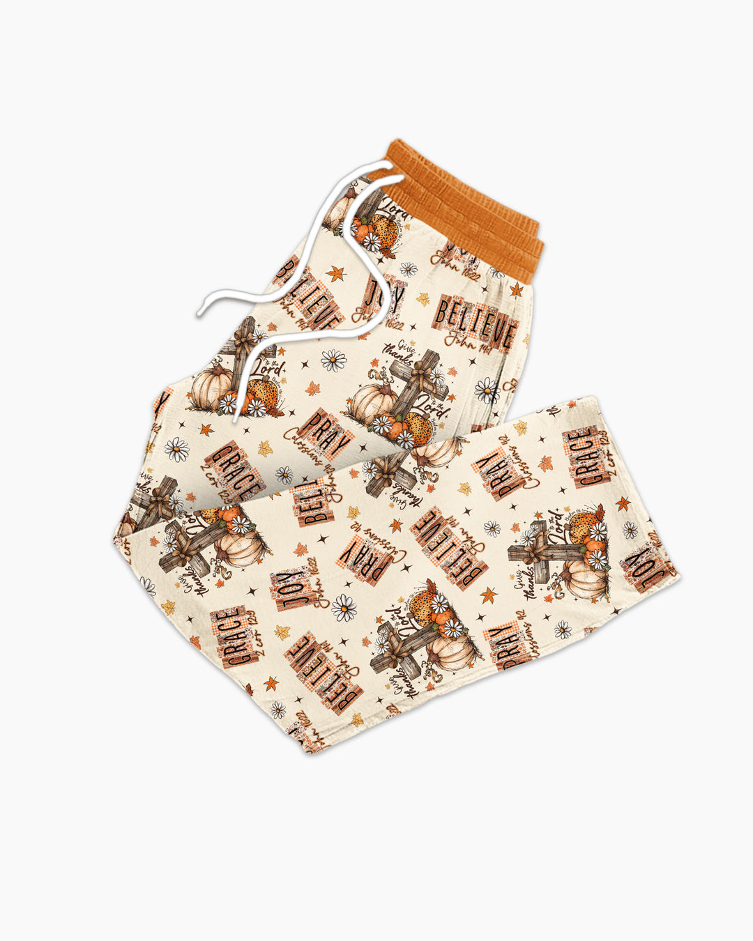 Floral Fall Give Thanks To The Lord Bamboo Men's Pajama Set