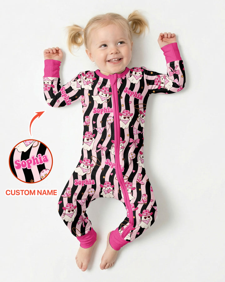Pink Cowgirl Ghost Halloween Bamboo Convertible Zippy
