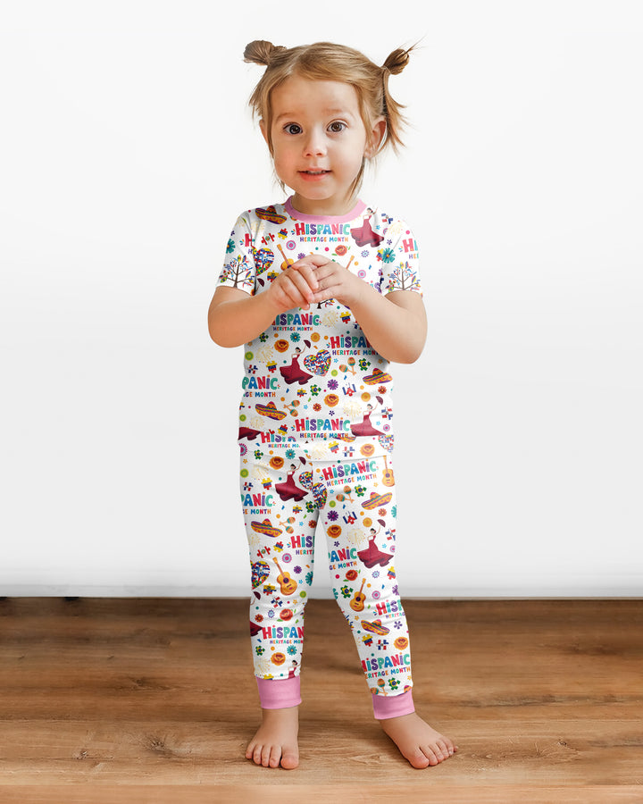 Zweiteiliges, kurzärmliges Pyjama-Set mit Marienkäfern