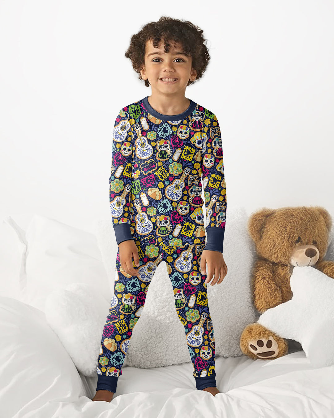 Cookie De Los Muertos Bamboo Two Piece Long Sleeve Pajama Set