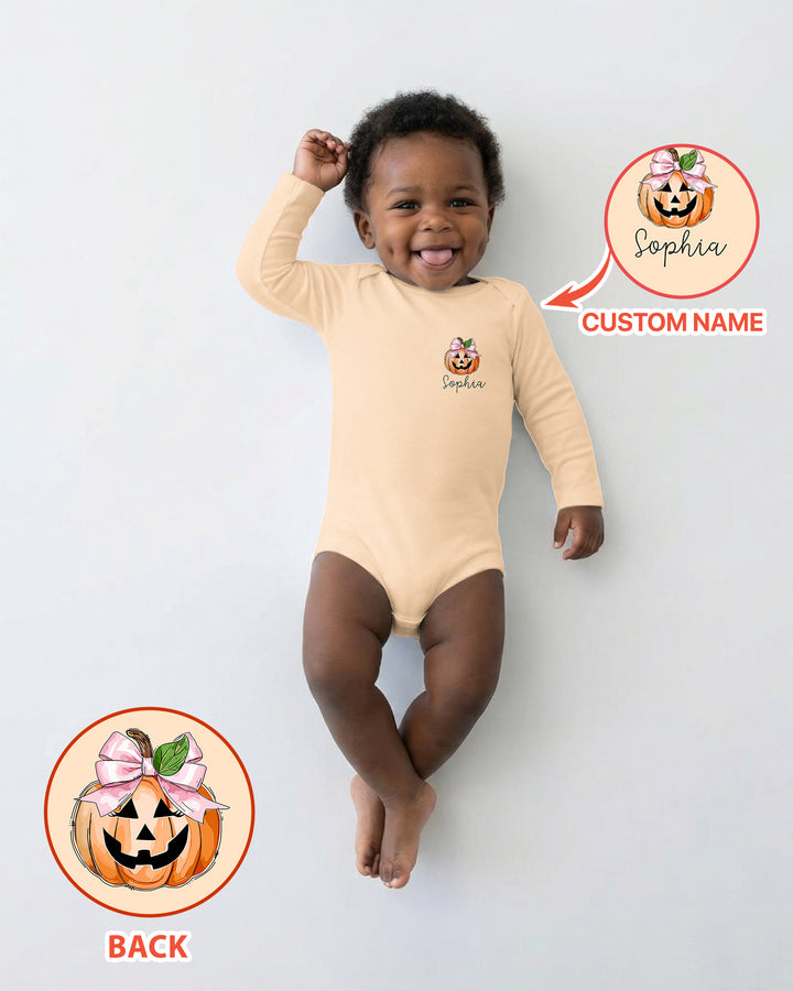 Personalized Name Baby Boo Outfits First Halloween Bamboo Bodysuit
