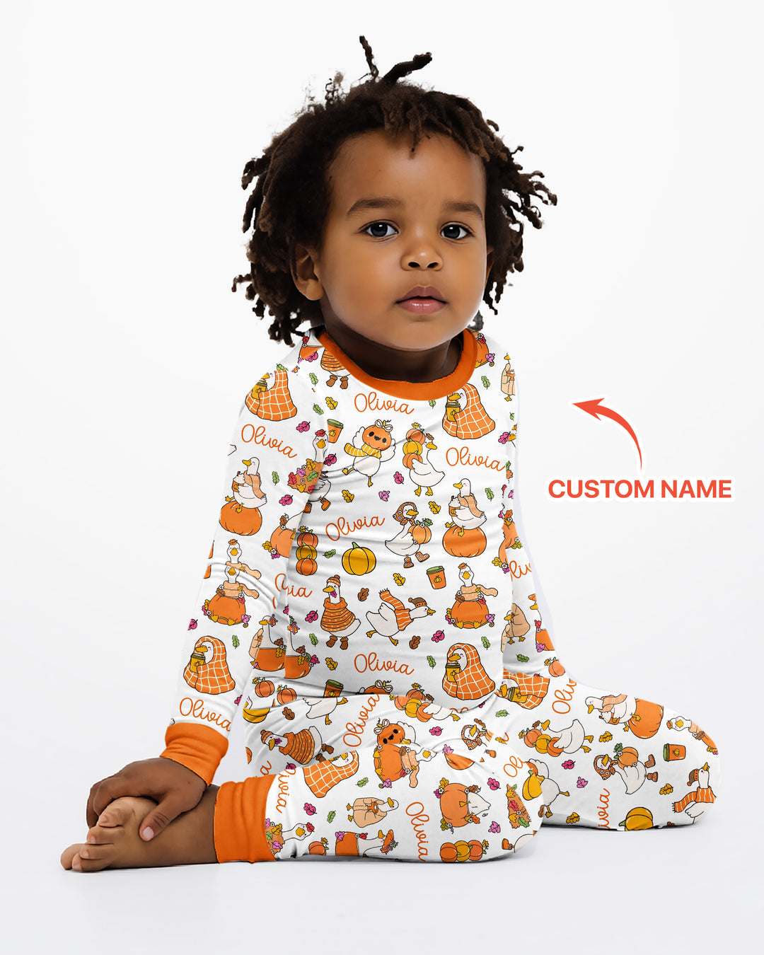 Fall Silly Goose Bamboo Two Piece Long Sleeve Pajama Set