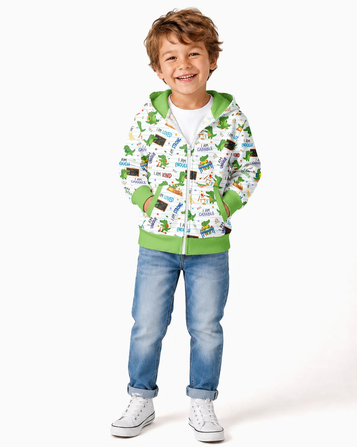 Brave Gator Days Bamboo Zip Hoodie