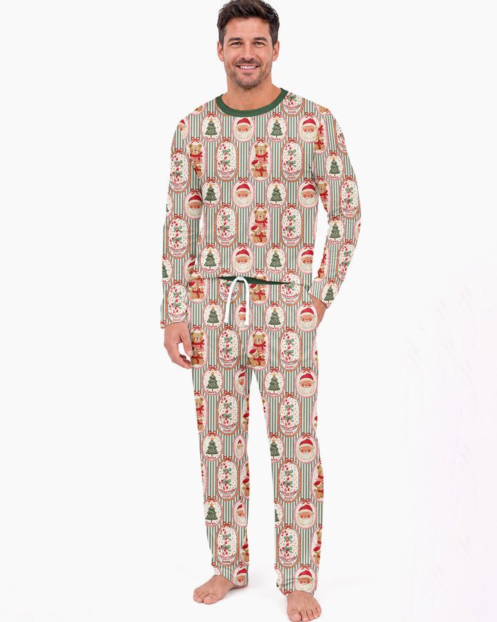 Teddy Bear Christmas Bamboo Men's Pajama Set