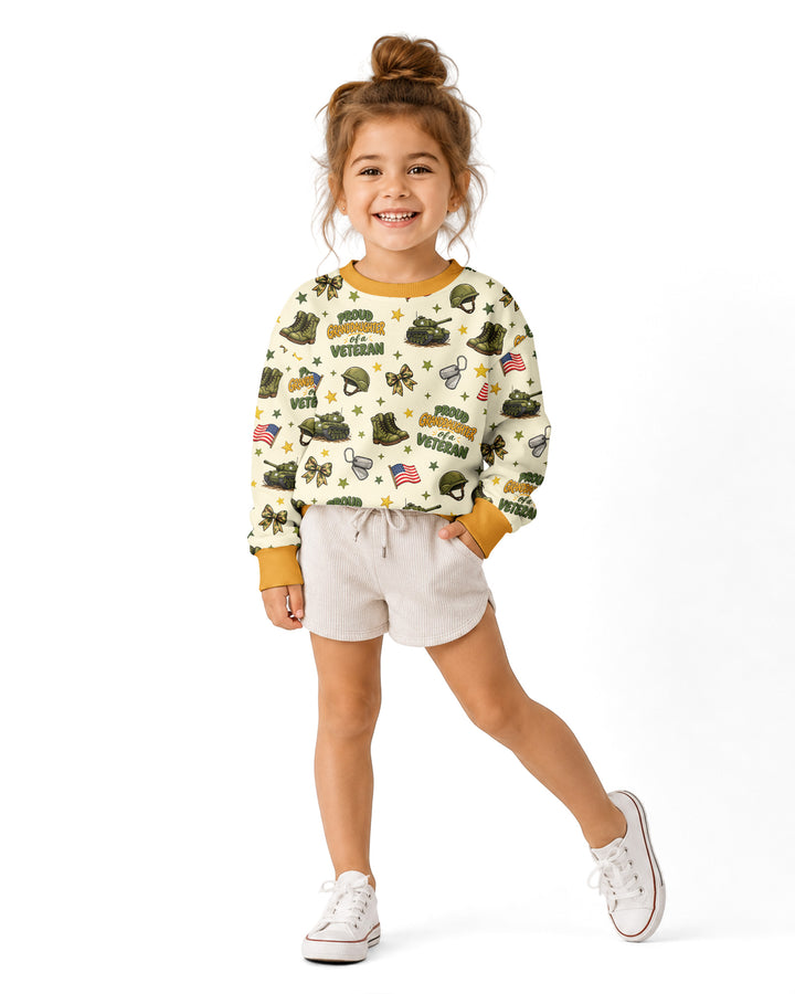 Proud Grandchild Of A Veteran Bamboo Crewneck Sweatshirt