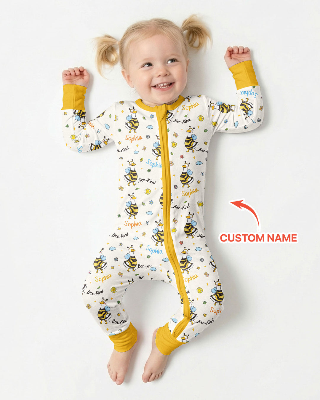 Custom Name Bee Kind The Goose Bamboo Convertible Zippy