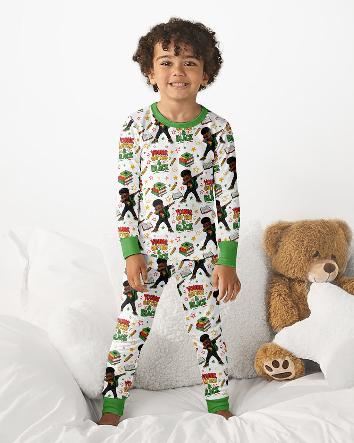 Conjunto de pijama de dos piezas de bambú de manga larga