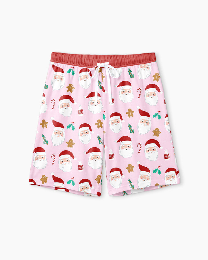 Christmas Sweet Santa Bamboo Men Short Sleeve Short Pajama Set