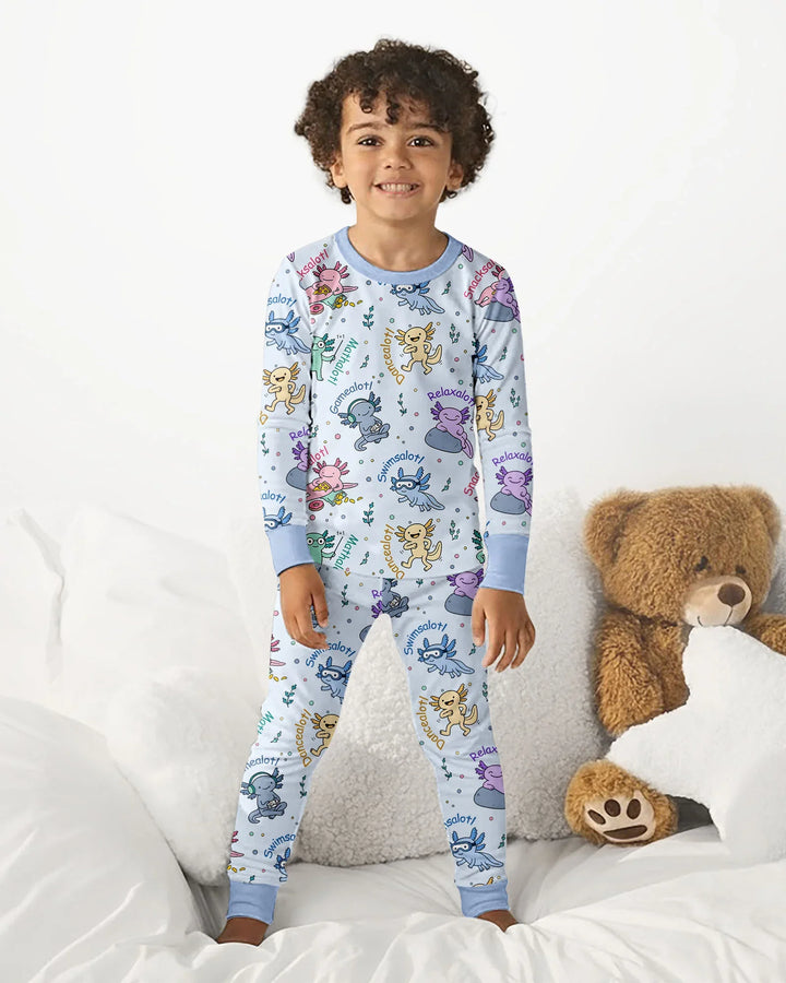 A Lotta Axolotls Bamboo Two Piece Long Sleeve Pajama Set