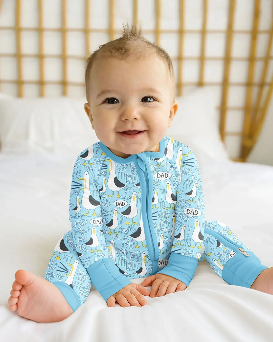 Funny Seagull DAD Bamboo Convertible Zippy