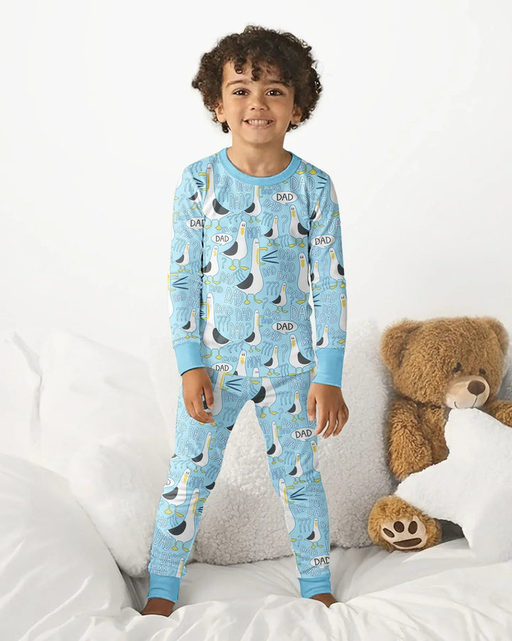 Funny Seagull DAD Bamboo Two Piece Long Sleeve Pajama Set