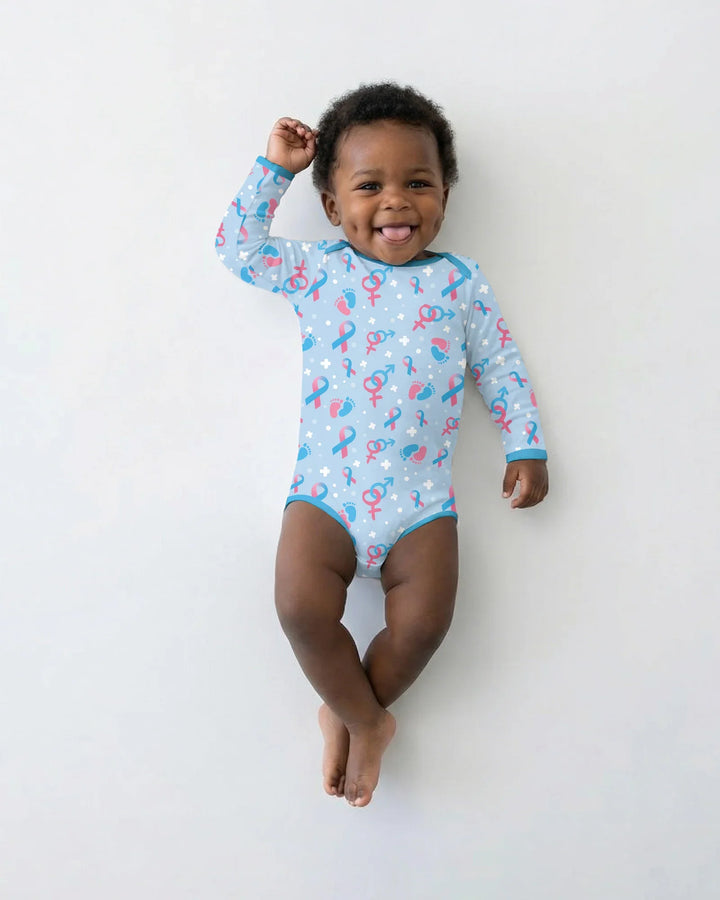 Gerippte Babykleidung mit individuellem Foto - Weich &amp; Skizzenhaft