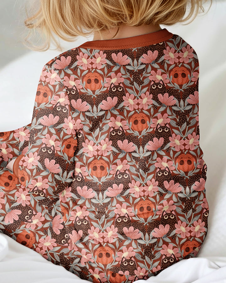 Spooky Owl Pumpkin Folk Floral Halloween Bamboo Convertible Zippy