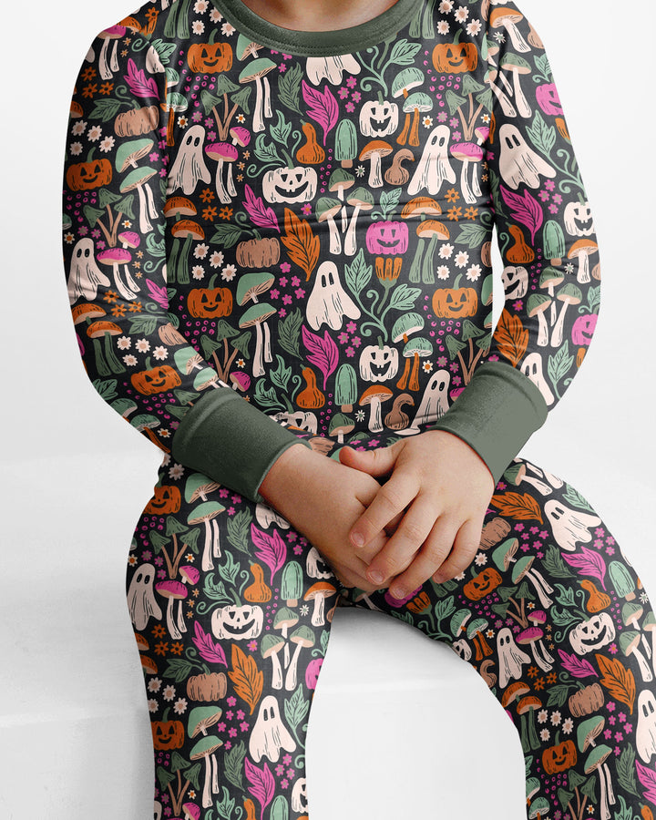 Dark Pumpkin Zona Bamboo Two Piece Long Sleeve Pajama Set