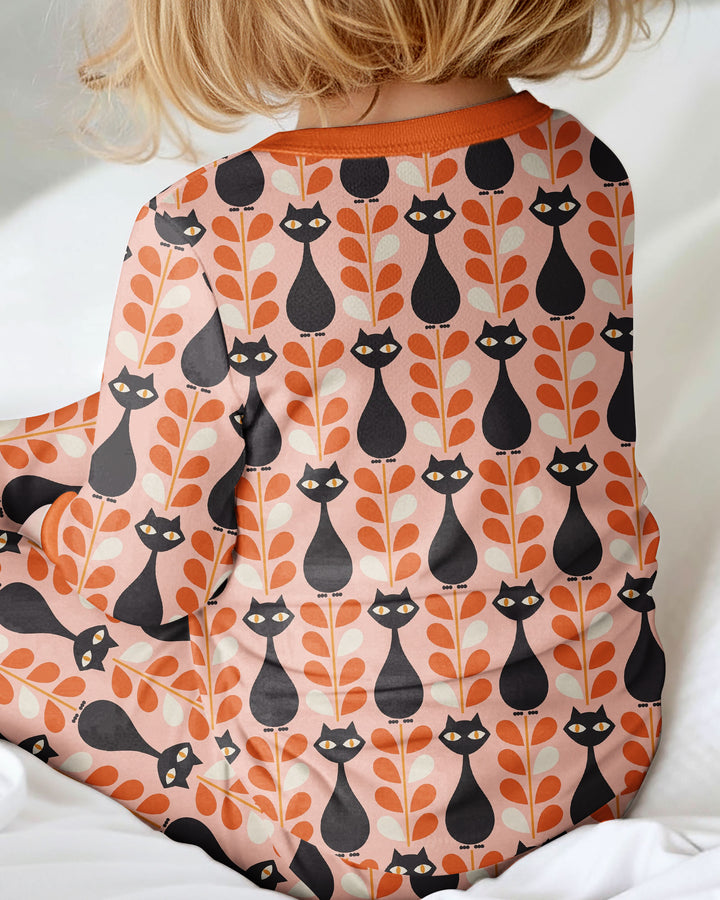 Retro Black Cat Garden Bamboo Convertible Zippy