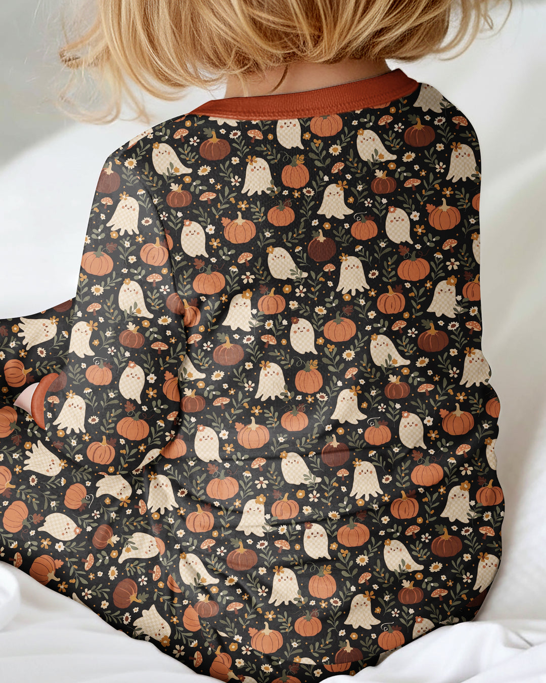 Ghost Pumpkin Harvest Floral Halloween Bamboo Convertible Zippy