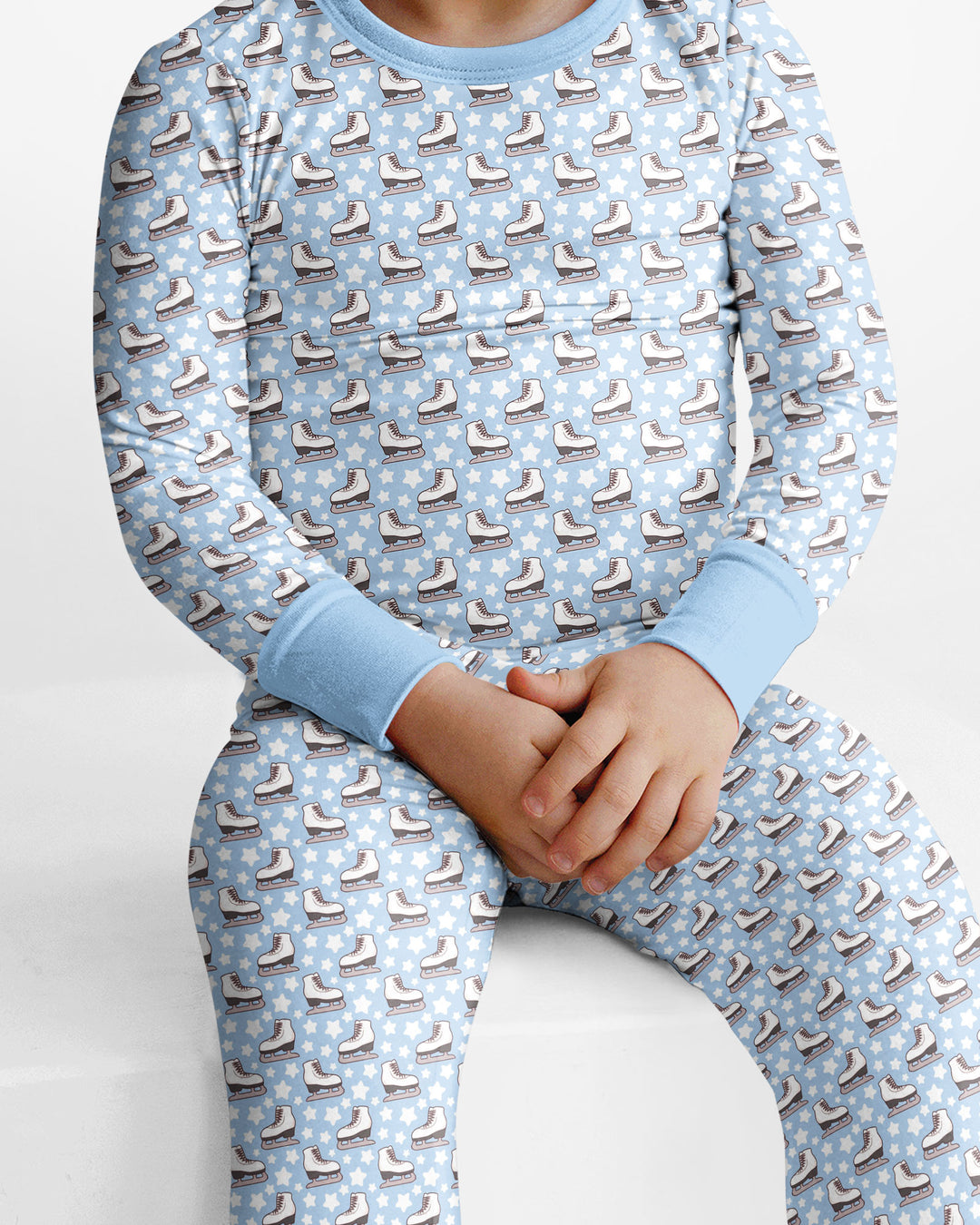 Ice Skating Bamboo Two Piece Long Sleeve Pajama Set