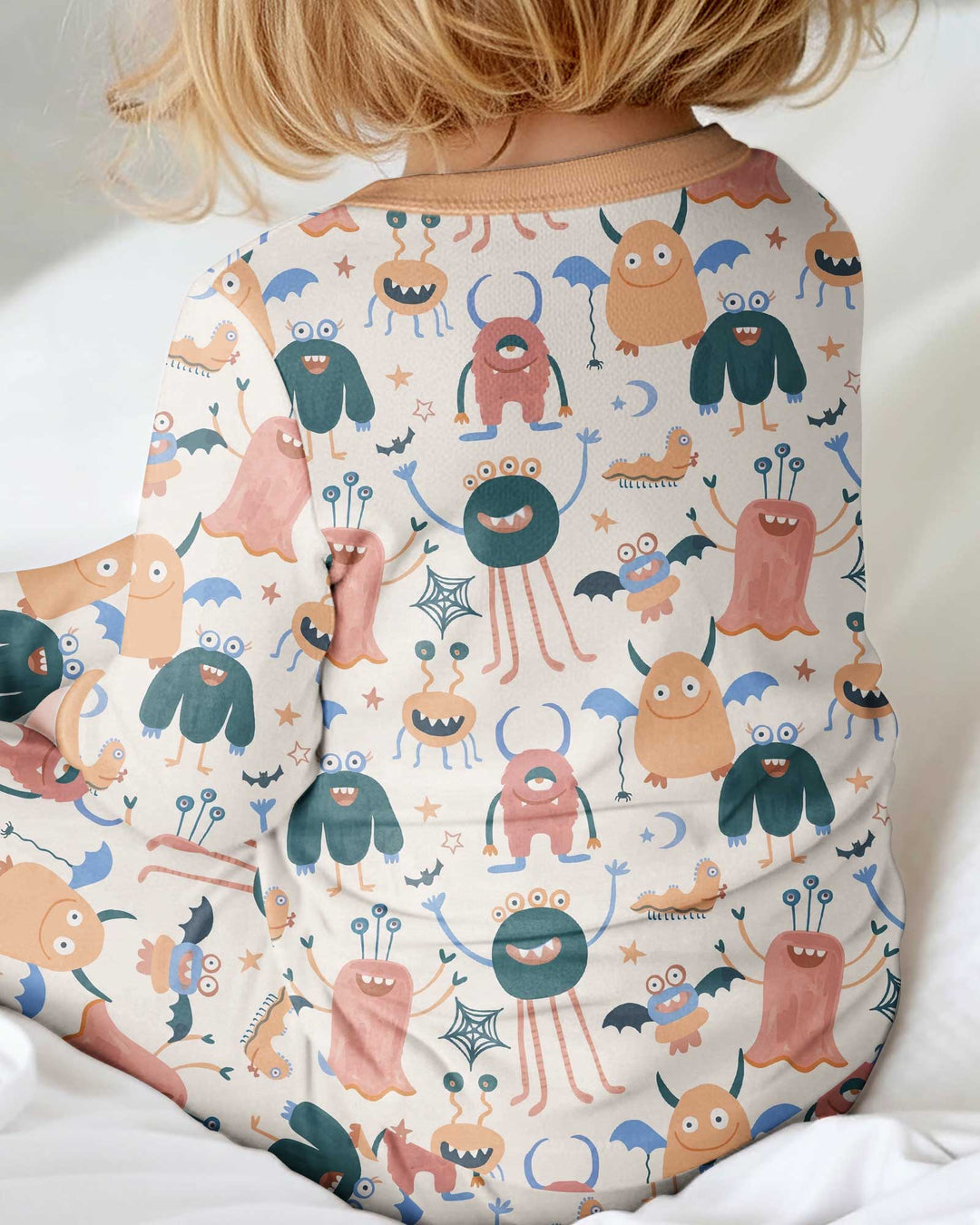 Monsters Fun Pastels Hand Painted Cute Bamboo Convertible Zippy