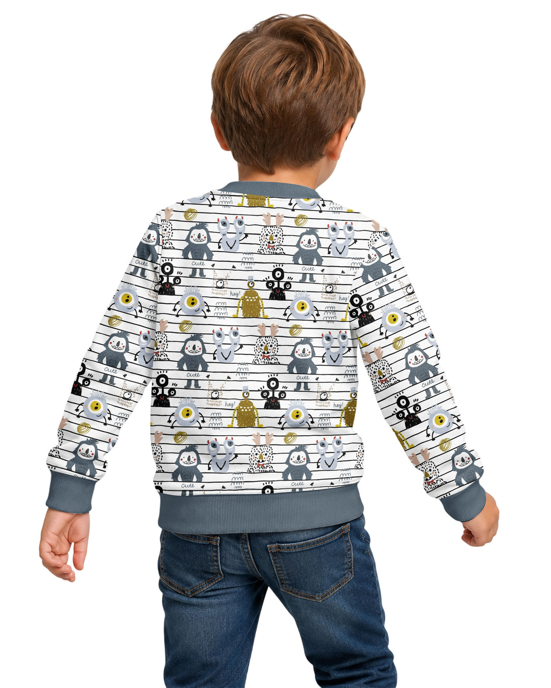 Playful Monster Friends Bamboo Crewneck Sweatshirt