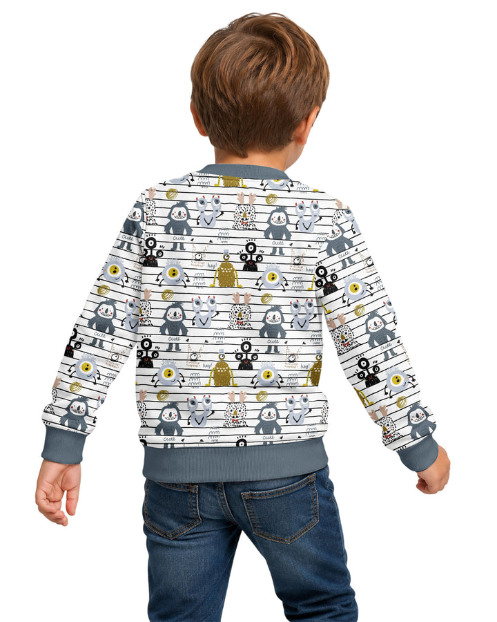 Playful Monster Friends Bamboo Crewneck Sweatshirt