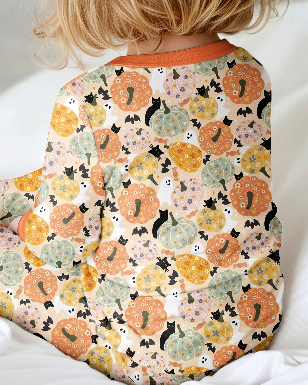 Floral Pumpkin Ghost Halloween Bamboo Convertible Zippy