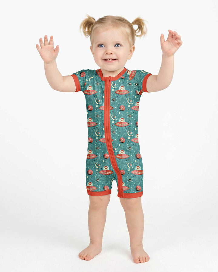 Atomic Santas in Space Bamboo Shorty Zippy