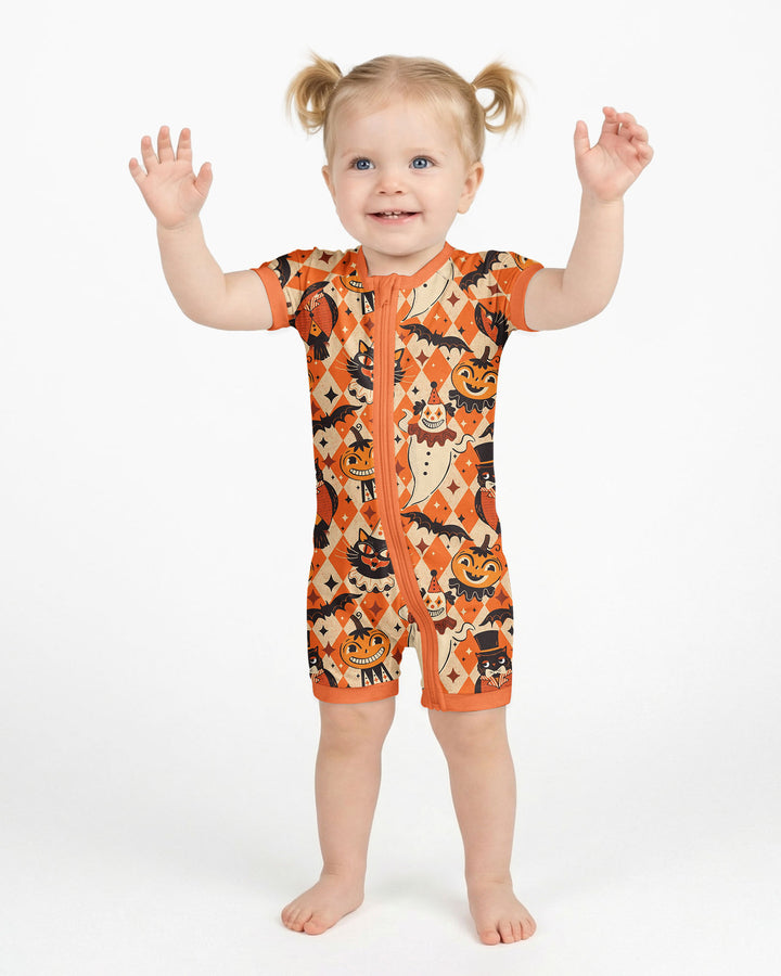 Vintage Halloween Carnival Bamboo Shorty Zippy