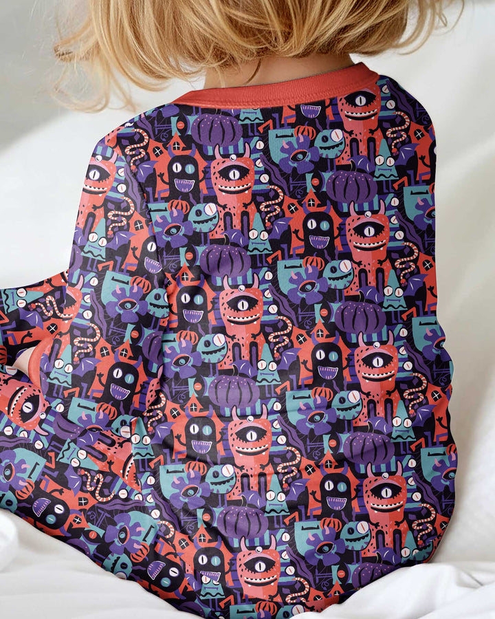 Halloween Multi Eyed Monsters Bamboo Convertible Zippy