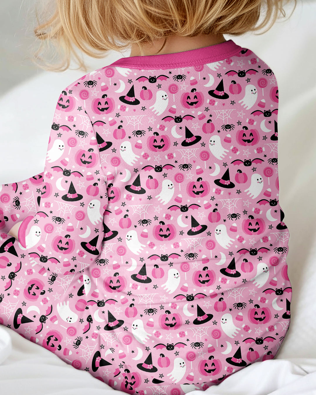 Cute Pink Halloween Ghost Pumpkin Witch Bamboo Convertible Zippy