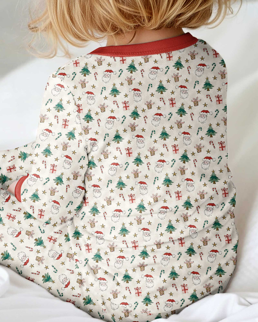 Vintage Santa Christmas Doodles Bamboo Convertible Zippy