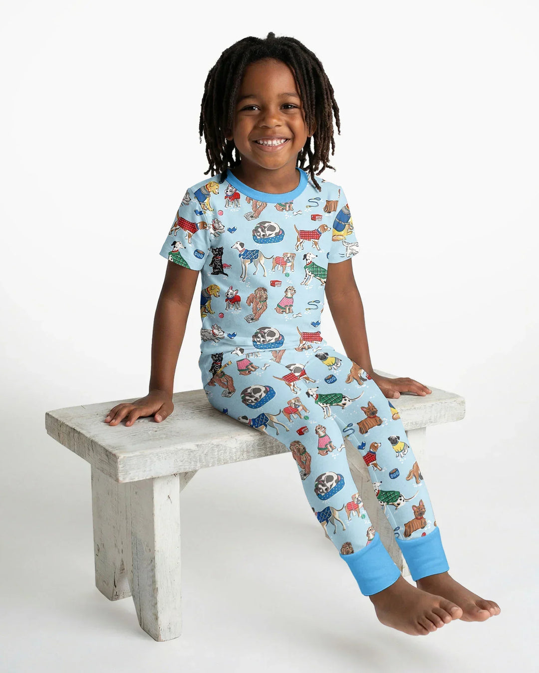 Best Bud Bark Family Matching Bamboo Two Piece Short Sleeve Pajama Set