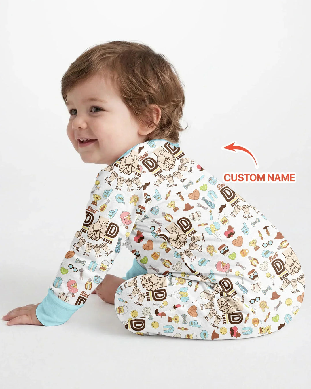 Custom Kids Name Best Dad Ever Bamboo Convertible Zippy